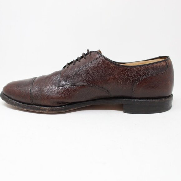 Allen Edmonds Margate Dress Shoes Mens 11 D Brown Cap Toe Oxford Derby Leather main image 8